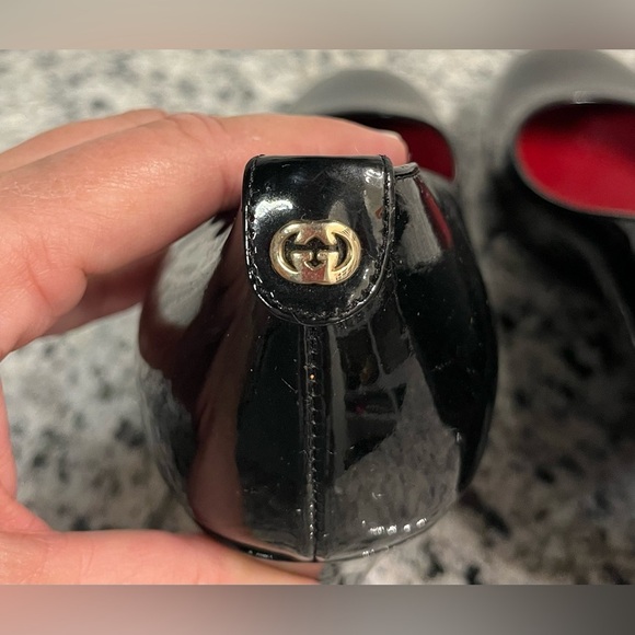 Gucci Patent Leather Wedge Heel Pumps - Picture 6 of 12